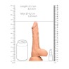 Dildo z Jądrami i Przyssawką - Cieliste - 20 cm