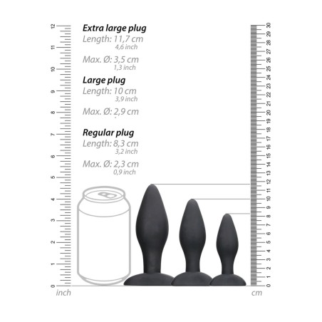 Apex - Zestaw Korków Analnych - Czarny