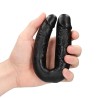 RealRock U Shaped Podwójne Dildo 12,7 cm - Czarne