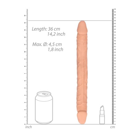 Podwójne Dildo Cieliste - 36 cm