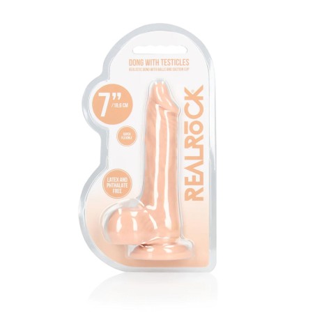 Realistyczne Cieliste Dildo z Jądrami - 17 cm