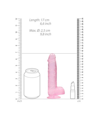 Realistyczne Różowe Dildo z Jądrami - 15 cm