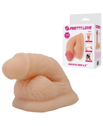 PRETTY LOVE - Realistyczne Dildo Cieliste - 13,5cm
