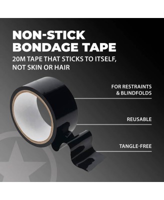 PVC Non-Stick Tape - 20 m - Czarna Taśma do Krępowania