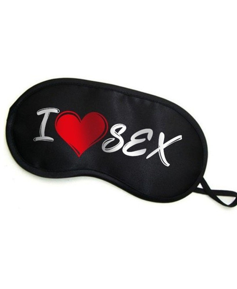Maska- Opaska na oczy "" I LOVE SEX""