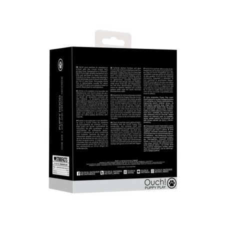 Ouch! Puppy Play - Fetyszowa Maska Psa - Czarna