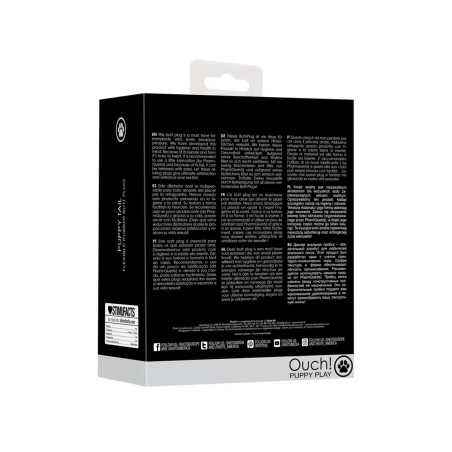 Ouch! Korek Analny Ogon Psa - Czarny
