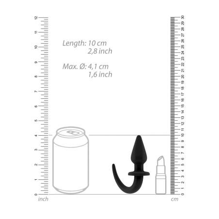 Ouch! Korek Analny Ogon Psa - Czarny