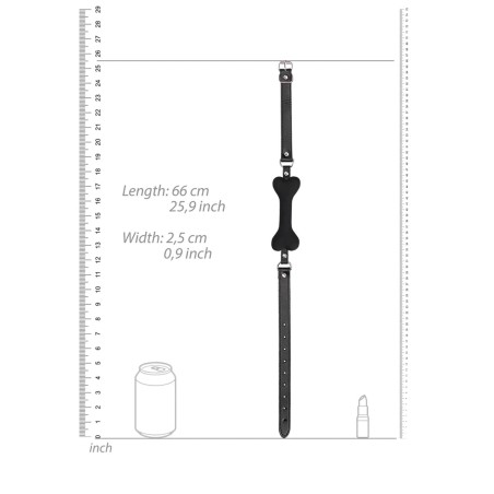 Ouch! Silikonowy Knebel Psia Kość - Czarny