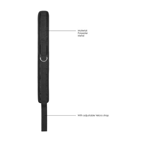 Ouch! Velvet Czarna Obroża ze Smyczą