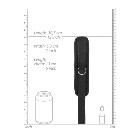 Ouch! Velvet Czarne Mankiety na Nadgarstki