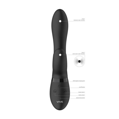 KYRA Pulse-Wave - Wibrator Króliczek - Czarny