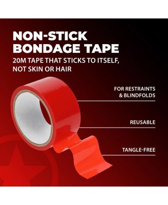 PVC Non-Stick Tape - 20 m - Taśma do Krępowania - Czerwona
