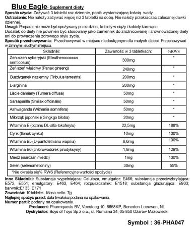 Blue Eagle - Kapsułki na poprawę erekcji