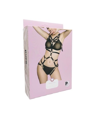 Pure Lust Lisa - Uprząż Body typu Harness - Czarna