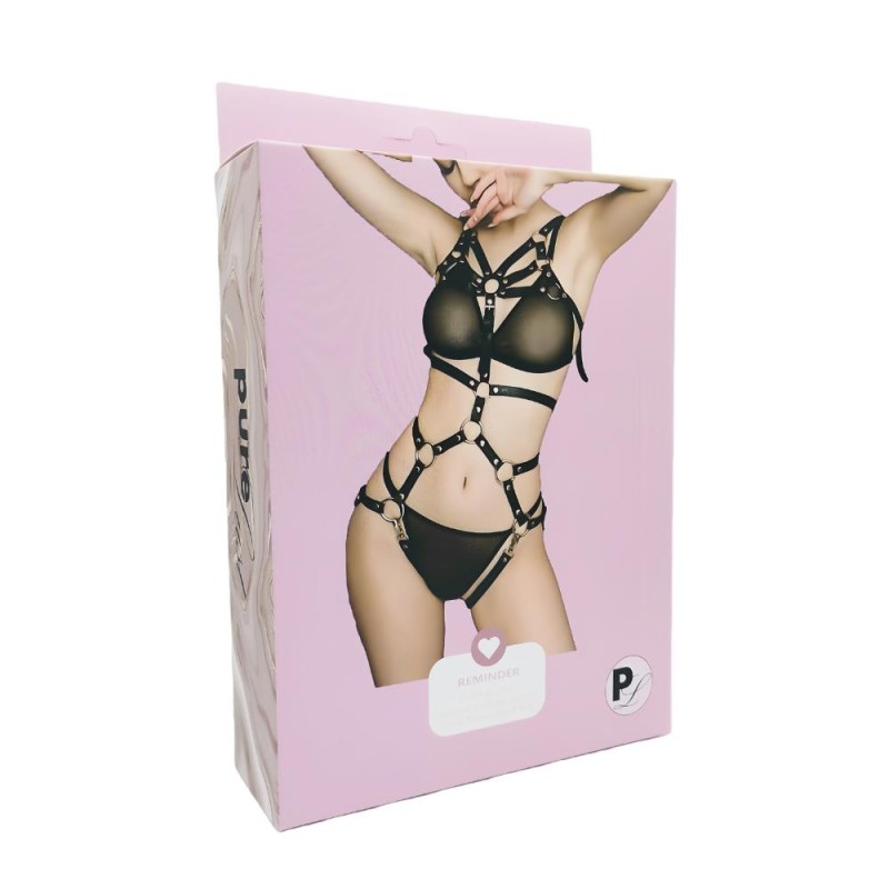 Pure Lust Lisa - Uprząż Body typu Harness - Czarna