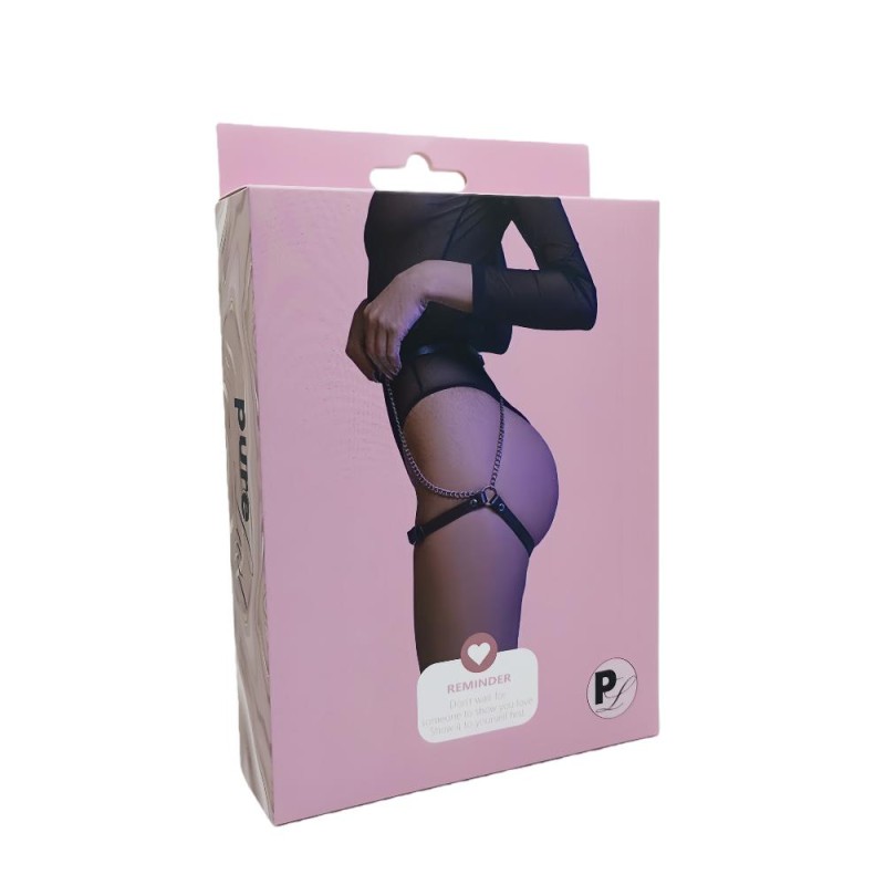 Pure Lust Iris - Łańcuszek Ozdobny na Biodra - Czarny