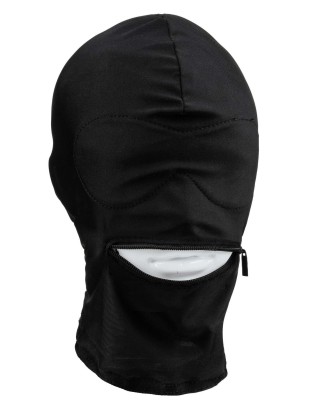 Fetish Hood - Czarna Fetyszowa Maska z Otworem na Usta