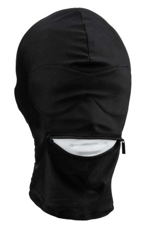Fetish Hood - Czarna Fetyszowa Maska z Otworem na Usta