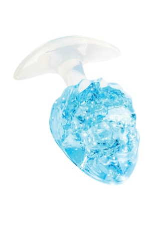 ToyJoy Crystal Butt Plug - Silikonowy Korek Analny - Niebieski - Duży