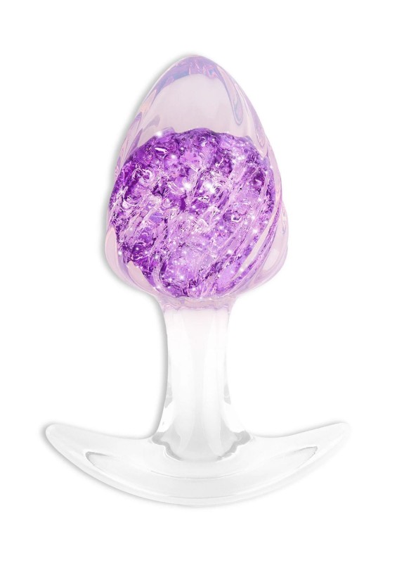 ToyJoy Crystal Butt Plug - Silikonowy Korek Analny - Fiolet - Średni