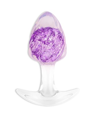 ToyJoy Crystal Butt Plug - Silikonowy Korek Analny - Fiolet - Średni