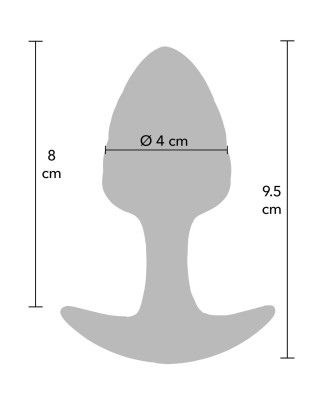 ToyJoy Crystal Butt Plug - Silikonowy Korek Analny - Fiolet - Średni