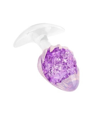 ToyJoy Crystal Butt Plug - Silikonowy Korek Analny - Fiolet - Średni