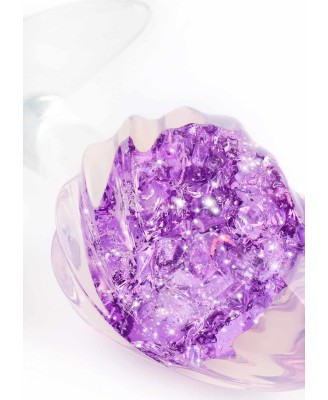 ToyJoy Crystal Butt Plug - Silikonowy Korek Analny - Fiolet - Średni
