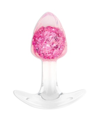 ToyJoy Crystal Butt Plug - Silikonowy Korek Analny - Róż - Mały