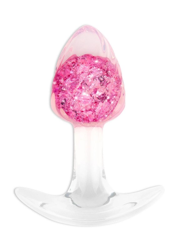 ToyJoy Crystal Butt Plug - Silikonowy Korek Analny - Róż - Mały
