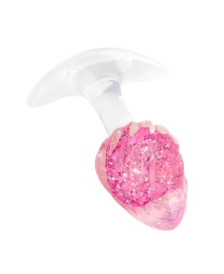 ToyJoy Crystal Butt Plug - Silikonowy Korek Analny - Róż - Mały