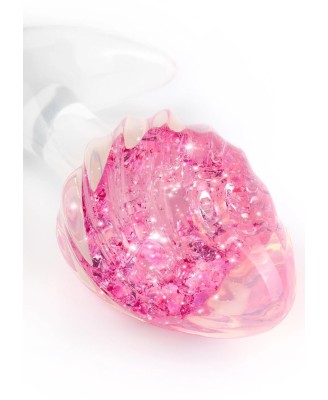 ToyJoy Crystal Butt Plug - Silikonowy Korek Analny - Róż - Mały