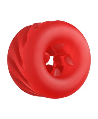 ToyJoy Hero 4-in-1 Ring - Superelastyczny Pierścień na Penisa - Czerwony