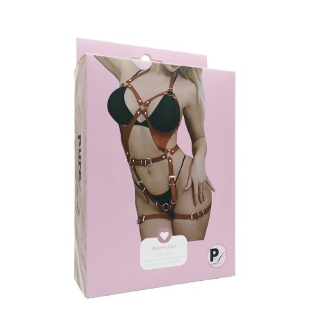 Pure Lust Denise - Uprząż Body typu Harness - Czerwona