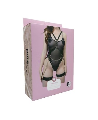 Pure Lust Chloe - Uprząż Body BDSM typu Harness - Czarna