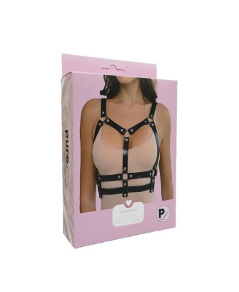 Pure Lust Greta - Uprząż na Biust typu Harness - Czarna
