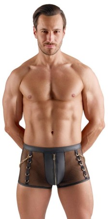 Męskie Siateczkowe Bokserki - Czarne - S