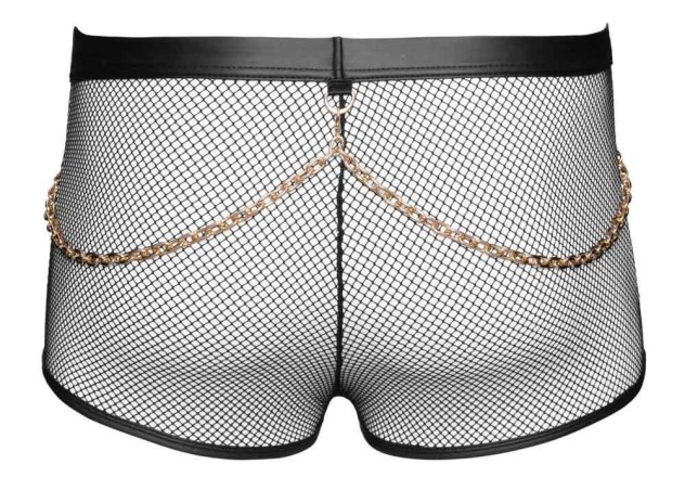 Męskie Siateczkowe Bokserki - Czarne - S