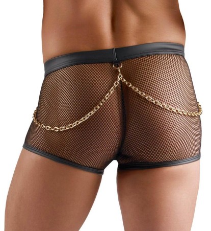 Męskie Siateczkowe Bokserki - Czarne - M