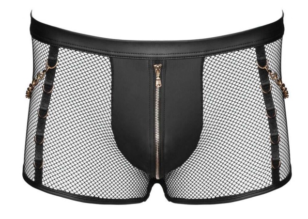 Męskie Siateczkowe Bokserki - Czarne - M
