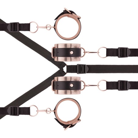 Rosy Gold - Zestaw Pasów do Krępowania pod Łóżko - Czarny