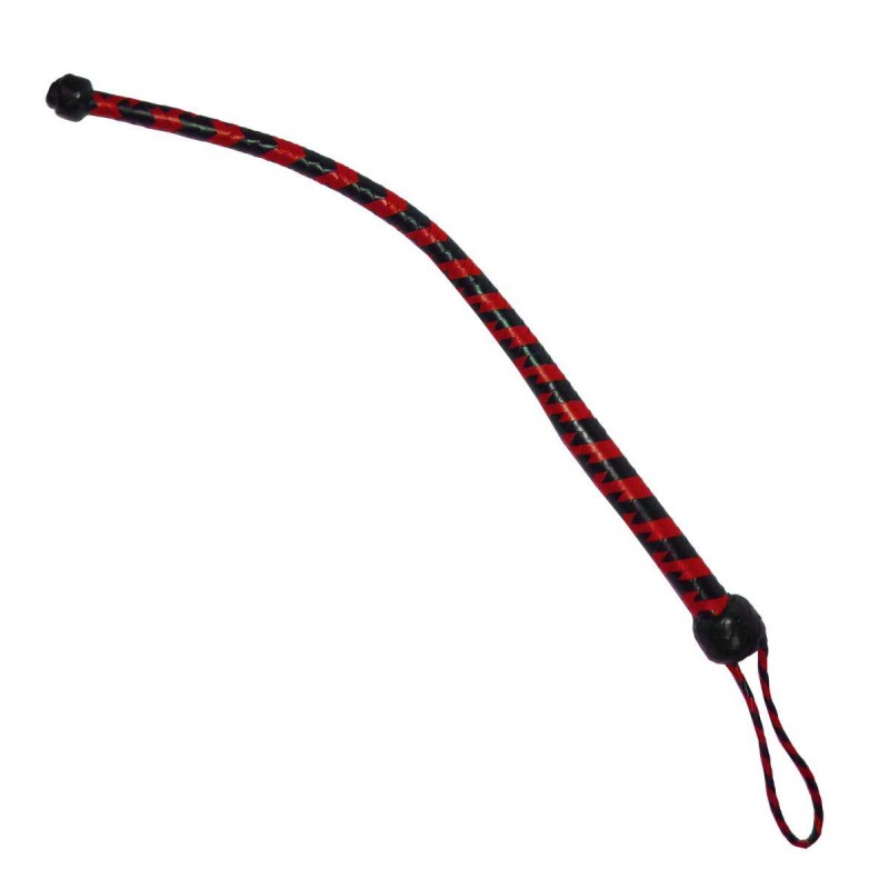 Prowler RED Hunter Whip - Skórzany Bicz - Czarno-Czerwony