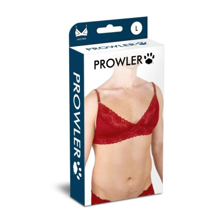 Prowler Lace Bra - Koronkowy Biustonosz Sissy - Czerwony - XXL