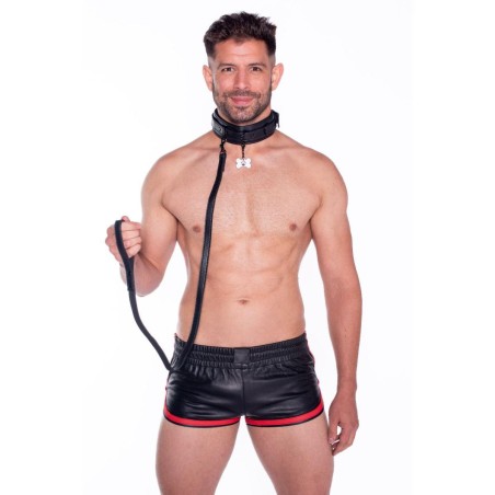 Prowler RED - Smycz i Obroża BDSM - PU