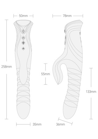 Mose 2 - Wibrator Króliczek z funkcją Grzania