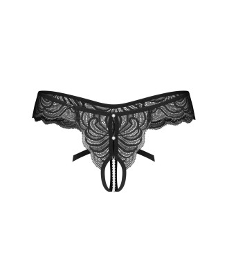 Obsessive Trinise Stringi Otwarte - Czarne - 2XL/3XL