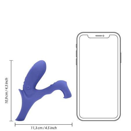 Loveline Wibrujący Pierścień Erekcyjny ze Stymulatorem Łechtaczki - Tamiya Blue