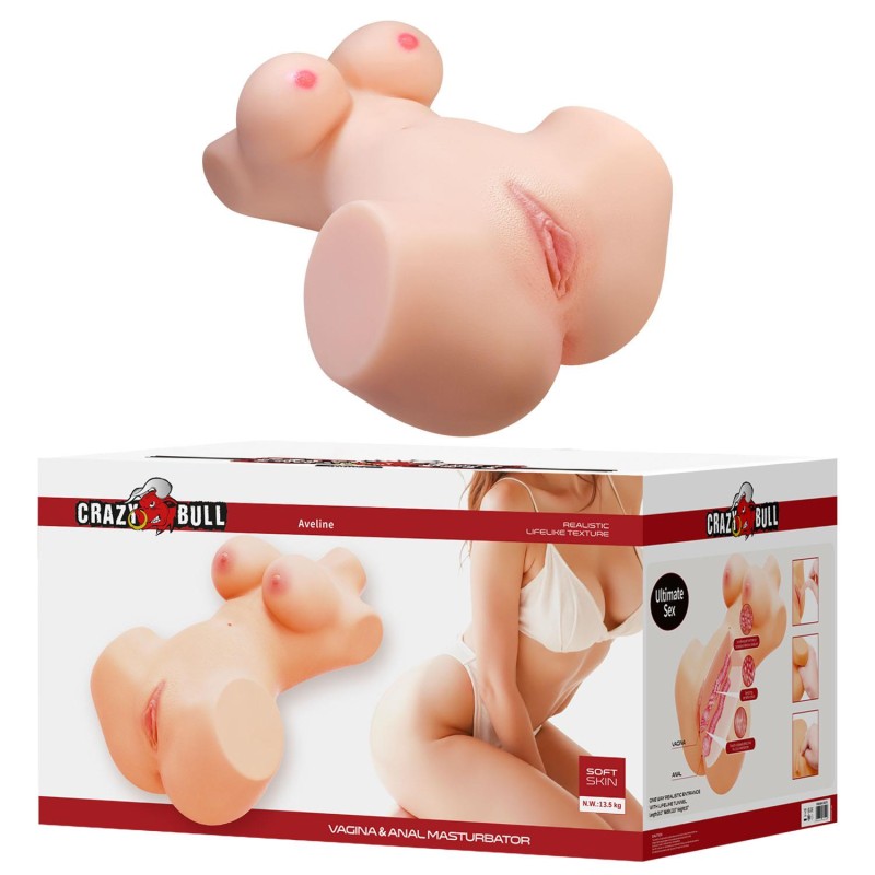 Crazy Bull Aveline - Realistyczny Masturbator Manekin - Cielisty