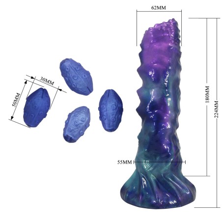 Power Monsters DuskWalker Sentinel – Dildo Potwór XXL pompowany - 23 cm